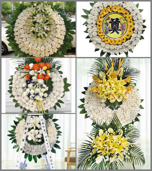 山东青岛即墨市龙泉街道李家街村花圈速递